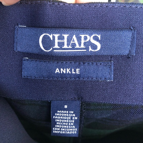 NWT Chaps Perfectly Polished Plaid Ankle Pants - 8 - Picture 11 of 11